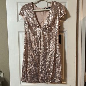 Lulu gold sequin dress